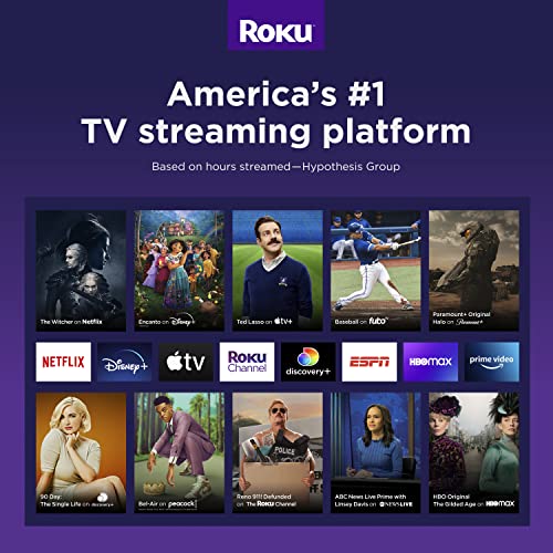 ROKU - Dispositivo de transmisión HD Express (Nuevo, 2022) con Cable HDMI de Alta Velocidad y Control Remoto Simple, configuración guiada y Wi-Fi rápido